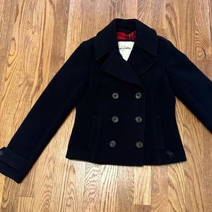 Abercrombie kids pea coat navy